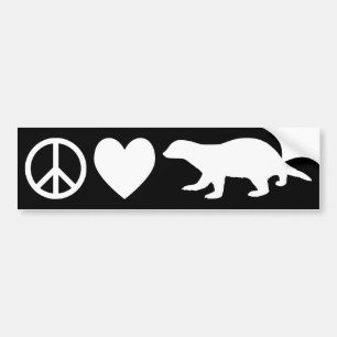 Autocollant De Voiture Paix, Amour & Rataels