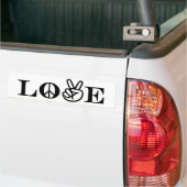 AUTOCOLLANT DE VOITURE PAIX ET AMOUR (Sur camion)