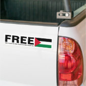 AUTOCOLLANT DE VOITURE PALESTINE LIBRE (Sur camion)