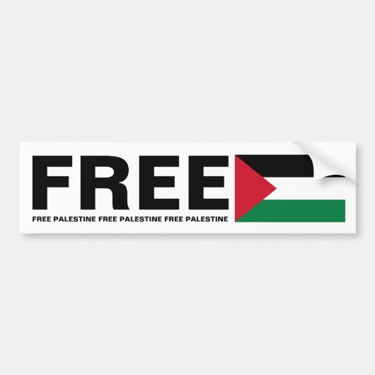 AUTOCOLLANT DE VOITURE PALESTINE LIBRE (Devant)