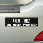 Autocollant De Voiture PALIN 2012, la prophétie maya ? (En voiture)