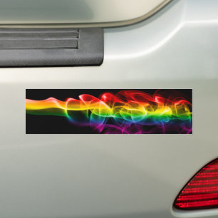 Autocollant De Voiture Panache de SlipperyJoe d'énergie arc-en-ciel captu