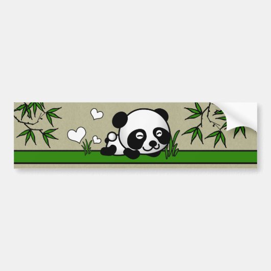 Autocollant De Voiture Panda confiant (Devant)