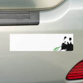 Autocollant De Voiture Panda mangeant le bambou (En voiture)