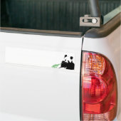 Autocollant De Voiture Panda mangeant le bambou (Sur camion)