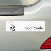 Autocollant De Voiture Panda triste (En voiture)