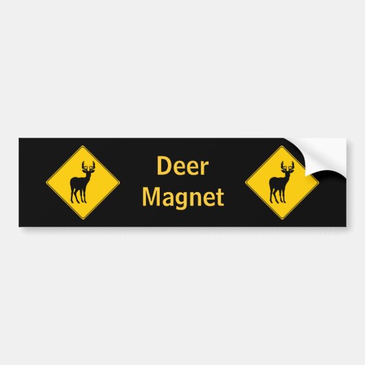 Autocollant De Voiture Panneau routier - Sticker pare-chocs de cerfs (Devant)