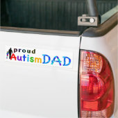 Autocollant De Voiture Papa fier d'autisme (Sur camion)