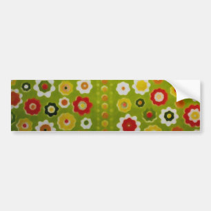 Autocollant De Voiture Papier peint vintage Flower Power Retro