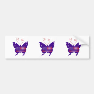 Autocollant De Voiture Papillon américain de diva