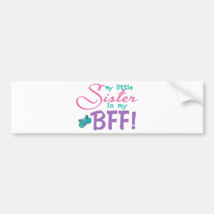 Autocollant De Voiture Papillon BFF petite soeur