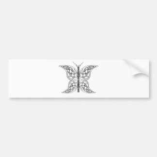 Autocollant De Voiture Papillon celtique noir et blanc