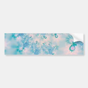 Autocollant De Voiture Papillon d'art de méditation bleu calme