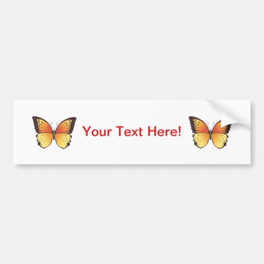 Autocollant De Voiture Papillon : Illustration de vecteur : (Devant)