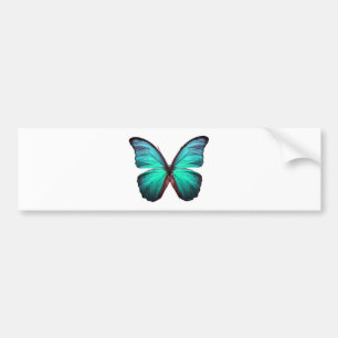 Autocollant De Voiture Papillon turquoise lumineux