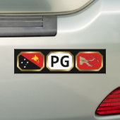 Autocollant De Voiture Papouasie-Nouvelle-Guinée Drapeau Code Bumper Stic (En voiture)