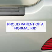 AUTOCOLLANT DE VOITURE PARENT FIER D'UN ENFANT NORMAL (En voiture)