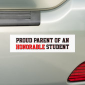 Autocollant De Voiture Parent fier d'un étudiant honorable (En voiture)