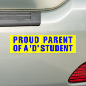 AUTOCOLLANT DE VOITURE PARENT FIER ÉTUDIANT D'A DE "D" (En voiture)