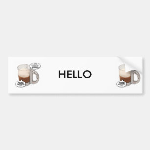 Autocollant De Voiture parler-bière-verre, parler-bière-verre, BONJOUR