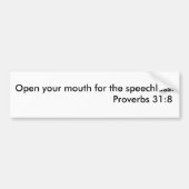 Autocollant De Voiture Parler pour les citations sans voix (Devant)