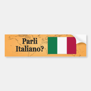 Autocollant De Voiture Parlez-vous italien ? en italien. Indicateur