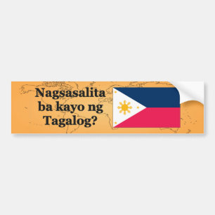 Autocollant De Voiture Parlez-vous le tagalog ? en tagalog. Indicateur