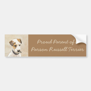 Autocollant De Voiture Parson Jack Russell Terrier Peinture - Chien Art