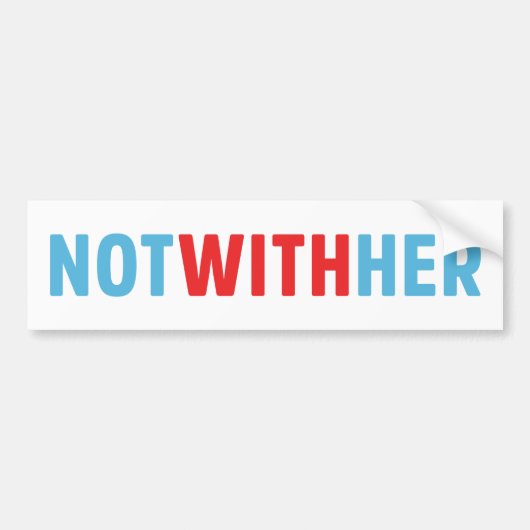 Autocollant De Voiture Pas avec elle (Devant)