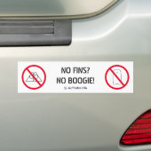 Autocollant De Voiture Pas de nageoires ? Pas de Boogie ! (En voiture)