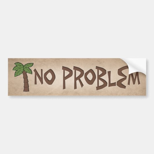 Autocollant De Voiture Pas de problème de reggae (Devant)