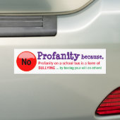 Autocollant De Voiture PAS DE Profanité... - Signe/Sticker/Magnet (En voiture)