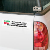 Autocollant De Voiture Pas De Textes En Conduisant, Aimez Jésus, Conduite (Sur camion)