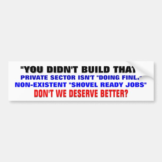 AUTOCOLLANT DE VOITURE PAS DIRECTION ! NE MÉRITONS-NOUS PAS MIEUX ? (Devant)