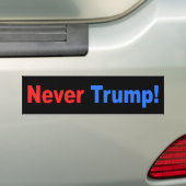 AUTOCOLLANT DE VOITURE "PAS TRUMP JAMAIS ! " (En voiture)