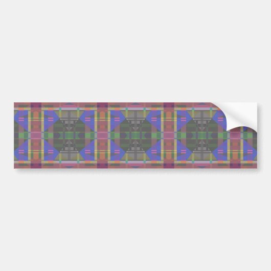 Autocollant De Voiture Pastel rainbow Colorful Geometric (Devant)