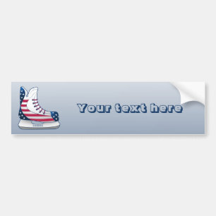 Autocollant De Voiture Patins à hockey USA