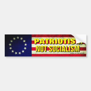 Autocollant De Voiture Patriotisme pas socialisme Mauvais Sticker