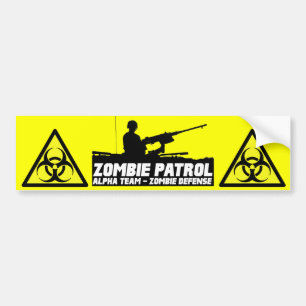 Autocollant De Voiture Patrouille de zombi - alpha adhésif pour