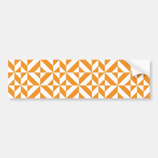 Autocollant De Voiture Patters de Burnt Orange Geometric Deco Cube (Devant)