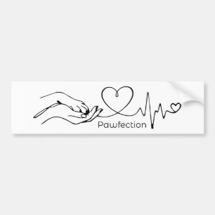 Autocollant De Voiture Pawfection One-Line Art – Amoureux des chiens mini