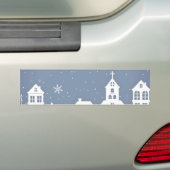 Autocollant De Voiture Paysage de l'église de Noël (En voiture)