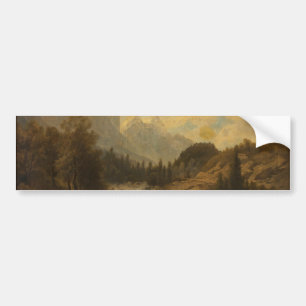 Autocollant De Voiture Paysage forestier (par Josef Kriehuber)