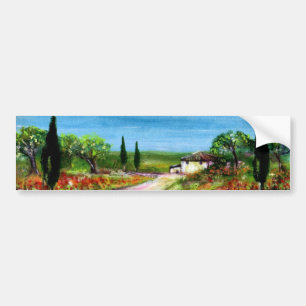 AUTOCOLLANT DE VOITURE PAYSAGE TOSCANE