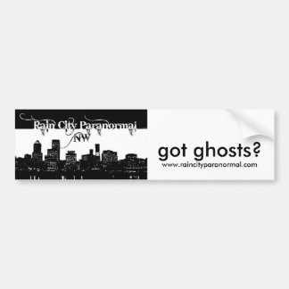 Autocollant De Voiture Paysage urbain passé Bumpersticker. de fantômes