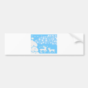 Autocollant De Voiture Paysages naturels Saisons Hiver Feu de neige Cerf