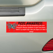 AUTOCOLLANT DE VOITURE PCOS AWARNESS (En voiture)