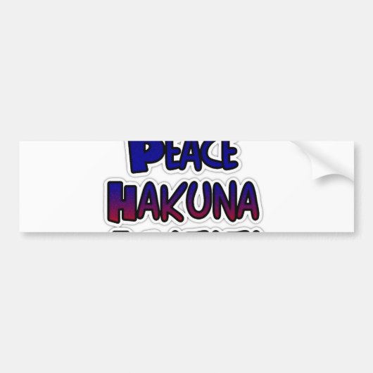Autocollant De Voiture Peace Hakuna Matata Gradient Art (Devant)