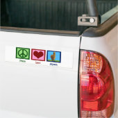 Autocollant De Voiture Peace Love Alpaca (Sur camion)