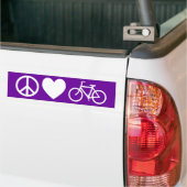 Autocollant De Voiture Peace Love and Bicycles (Sur camion)